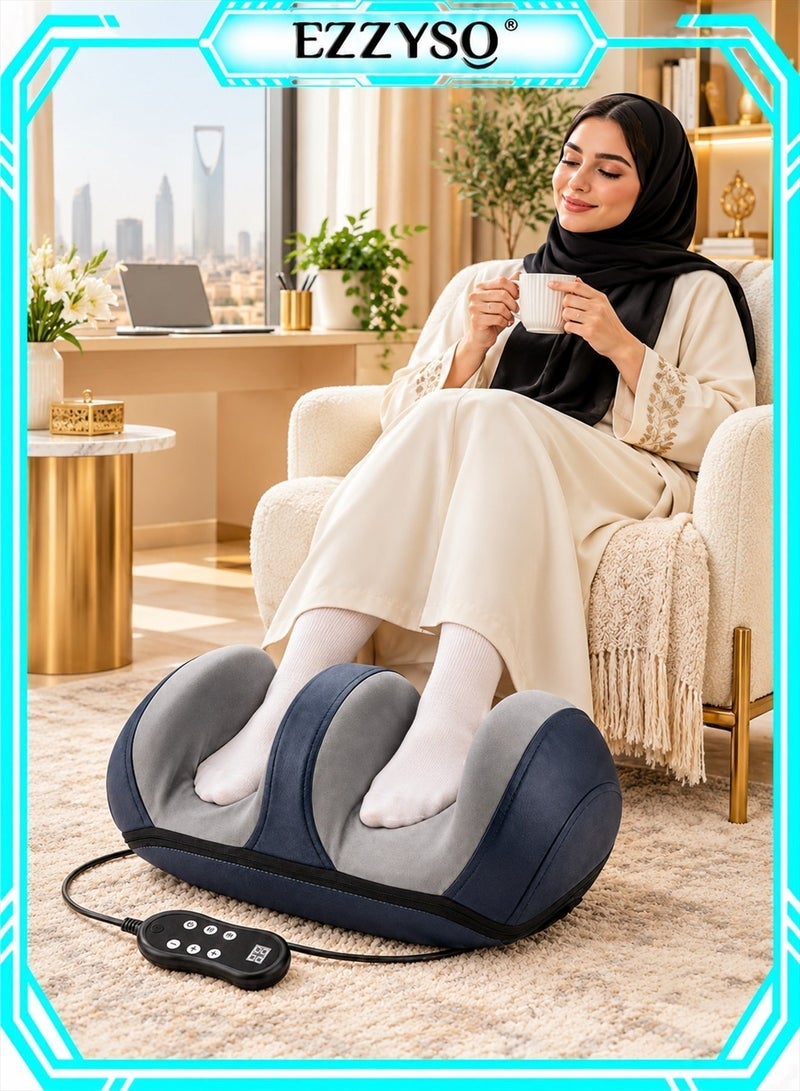 إيزي سو جهاز تدليك كهربائي للقدمين بثلاثة مستويات من الشدة، مع تدليك شياتسو بالحرارة، وعجن، وكمادات ساخنة، واسترخاء عميق، وتخفيف التعب، وجهاز تدليك كهربائي للقدمين والساقين لتخفيف الألم وتحسين الدورة الدموية، مع شدة قابلة للتعديل لتدليك القدمين، وخفيف الوزن ومريح للاستخدام المنزلي أو في المكتب - Image 4