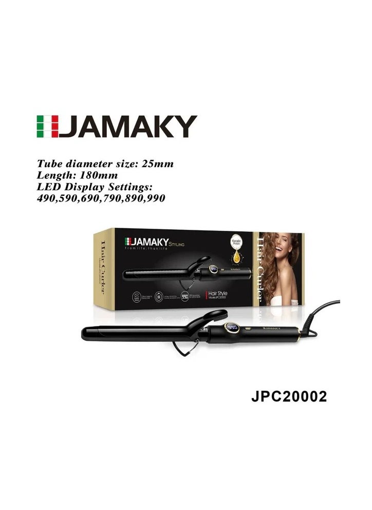 Jamaky Italy جهاز كي وملقد تمويج وتجعيد شعر بيبي كيرلي تمويج الشعر مقاس 19 من جاماكي لدرجه حراره تصل لسرعة فائقة من السخونة JMK20001 (ايطالي) 