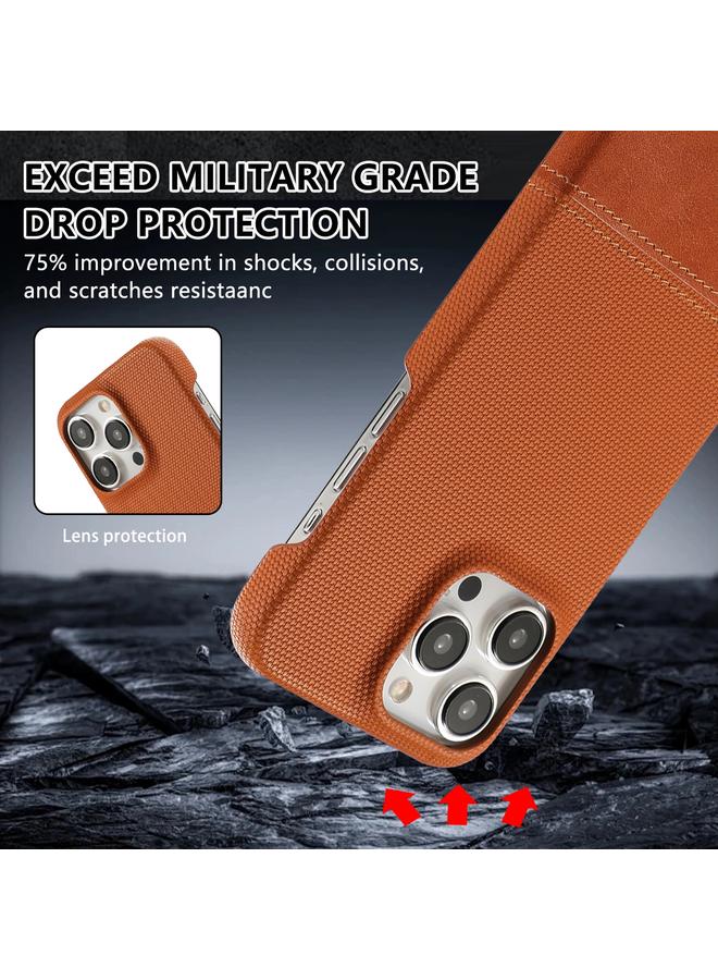 Zaboon Case For iPhone 13 Pro Max Stitching Cloth PU Shockproof Phone Case - Image 4