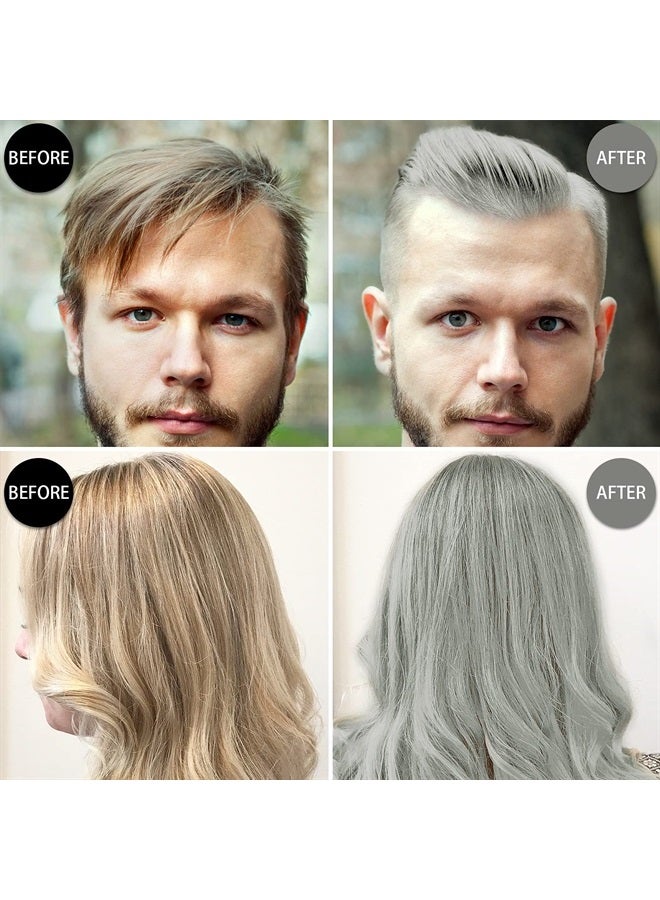 TailaiMei Temporary Silver Gray Hair Wax 4.23oz, Instant Hairstyle Mud Cream, Hair Pomades for Party, Cosplay, Nightclub, Masquerade, Halloween. - Image 2