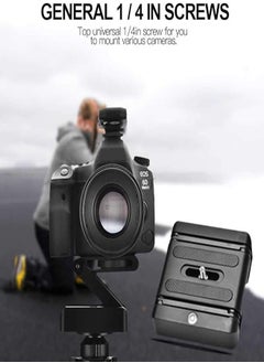 Bukela Z Flex Tilt Tripod Head, Aluminum Alloy Folding Z Shape Tilt Pan Head Quick Release Plate Bracket for Nikon for Canon DSLR Cameras, Tripod Quick Release Plate  - Image 5
