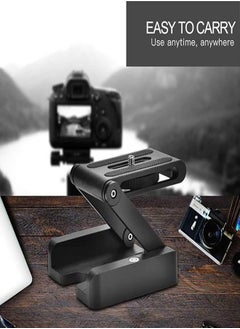 Bukela Z Flex Tilt Tripod Head, Aluminum Alloy Folding Z Shape Tilt Pan Head Quick Release Plate Bracket for Nikon for Canon DSLR Cameras, Tripod Quick Release Plate  - Image 4