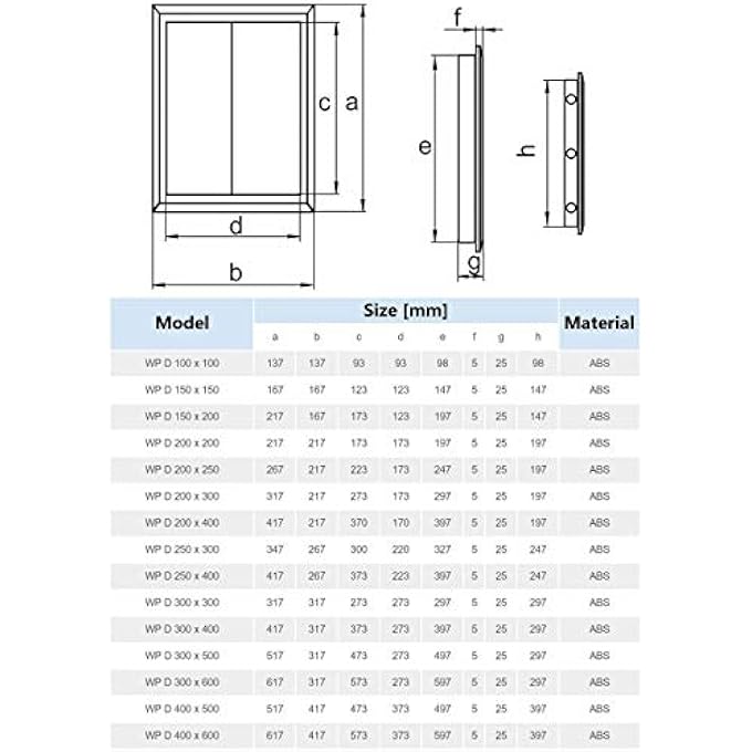 VALUE - 200 X 400MM PLASTIC HINGED - Image 2