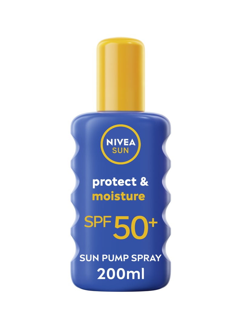 Nivea بخاخ حماية الشمس والرطوبة SPF50 واقي شمس متقدم يوفر حماية فورية من UVA + UVB - Image 1