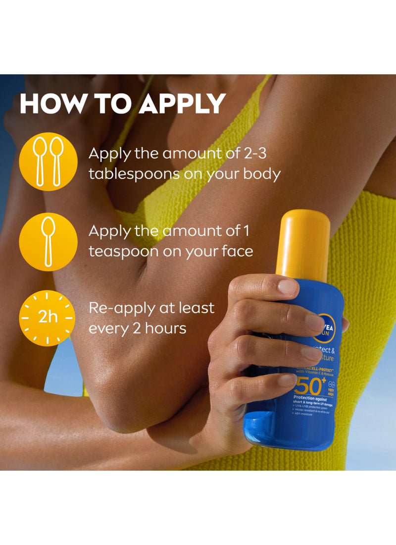 Nivea بخاخ حماية الشمس والرطوبة SPF50 واقي شمس متقدم يوفر حماية فورية من UVA + UVB - Image 5