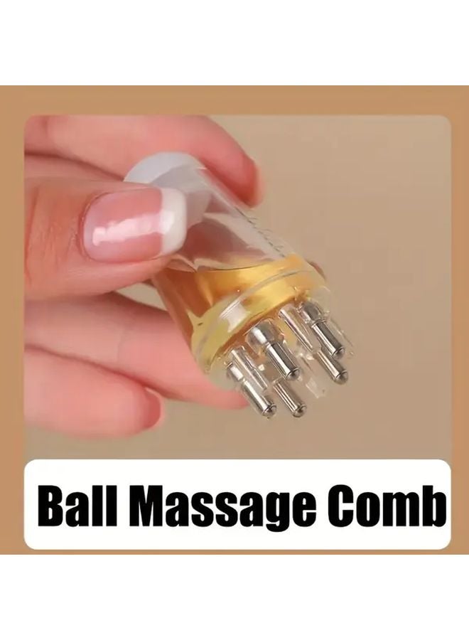 White Portable Scalp Applicator Massage Comb For Oil Guided Massaging All Hair Types 1pc - Image 2