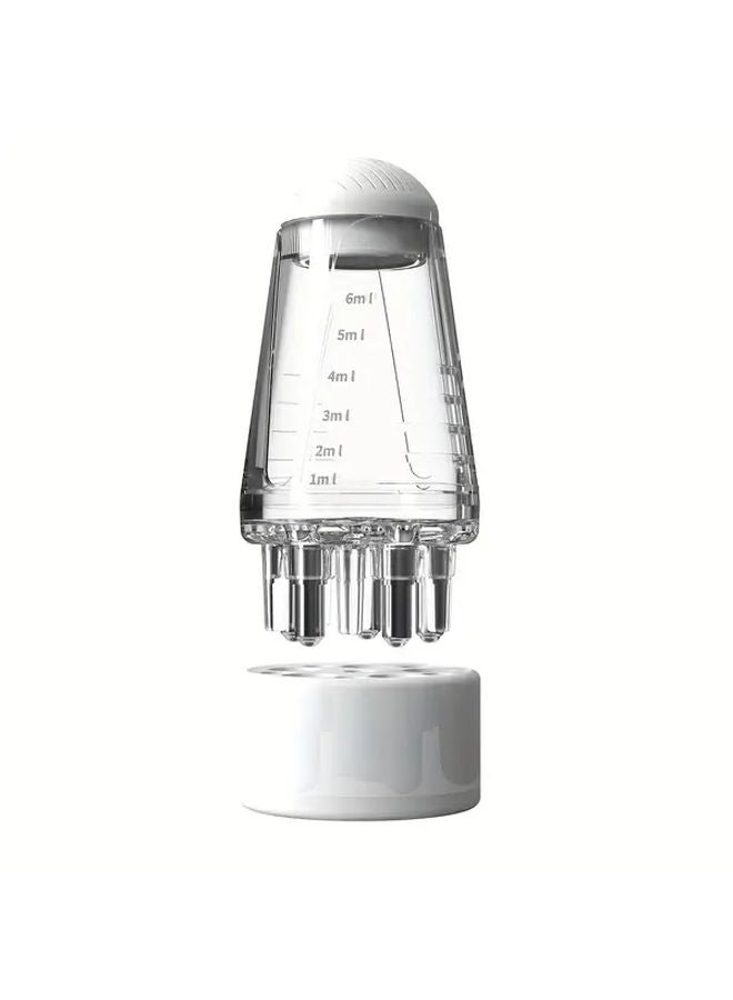 White Portable Scalp Applicator Massage Comb For Oil Guided Massaging All Hair Types 1pc - Image 5