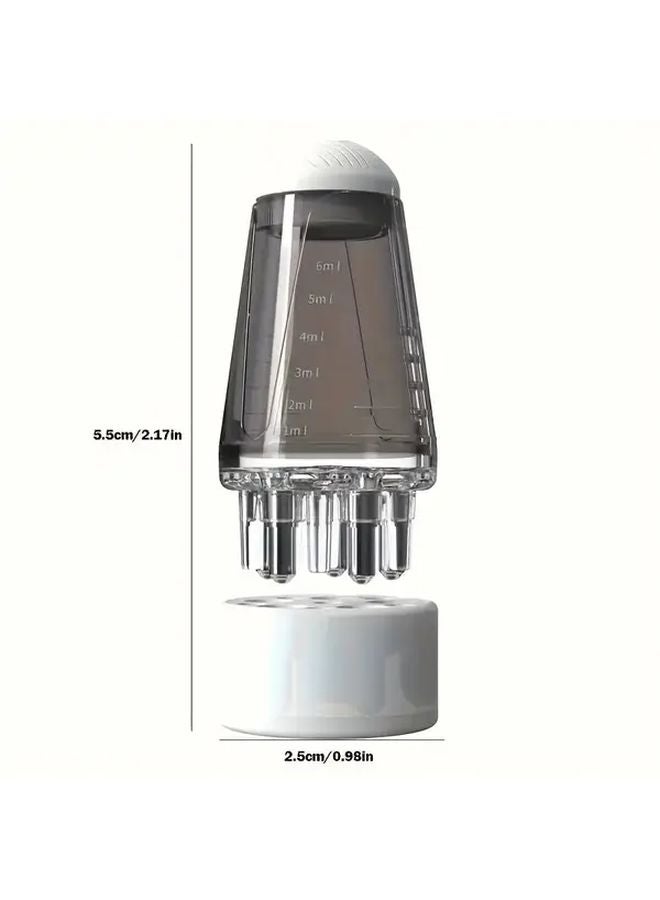 White Portable Scalp Applicator Massage Comb For Oil Guided Massaging All Hair Types 1pc - Image 4