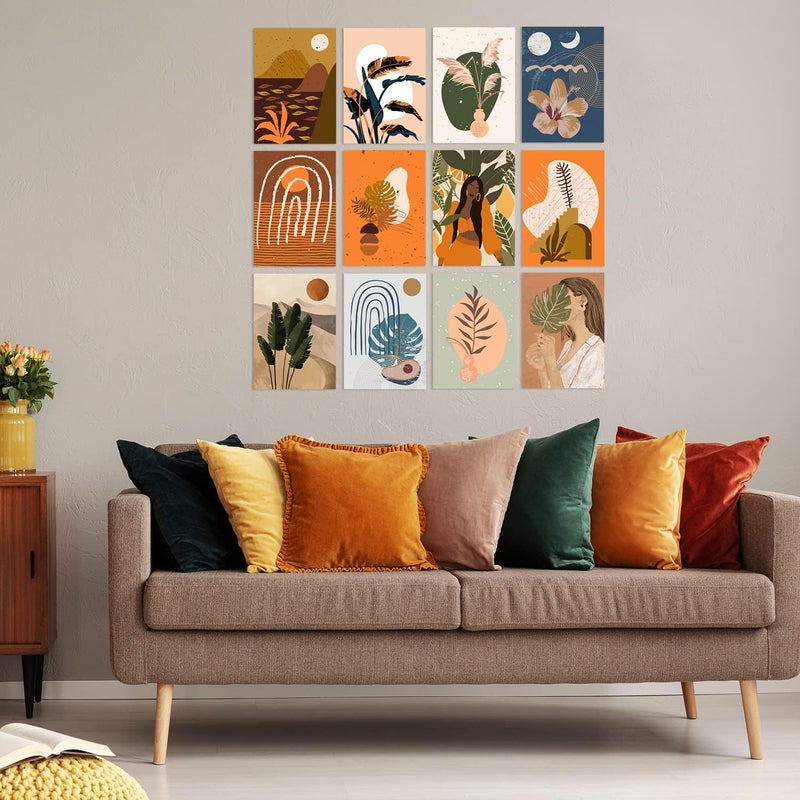 PAPER PLANE DESIGN Aesthetic Boho Posters For Room Decoration Set Of 12, A4 size (29 x 21 cm) - Image 3