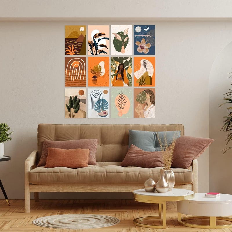 PAPER PLANE DESIGN Aesthetic Boho Posters For Room Decoration Set Of 12, A4 size (29 x 21 cm) - Image 2