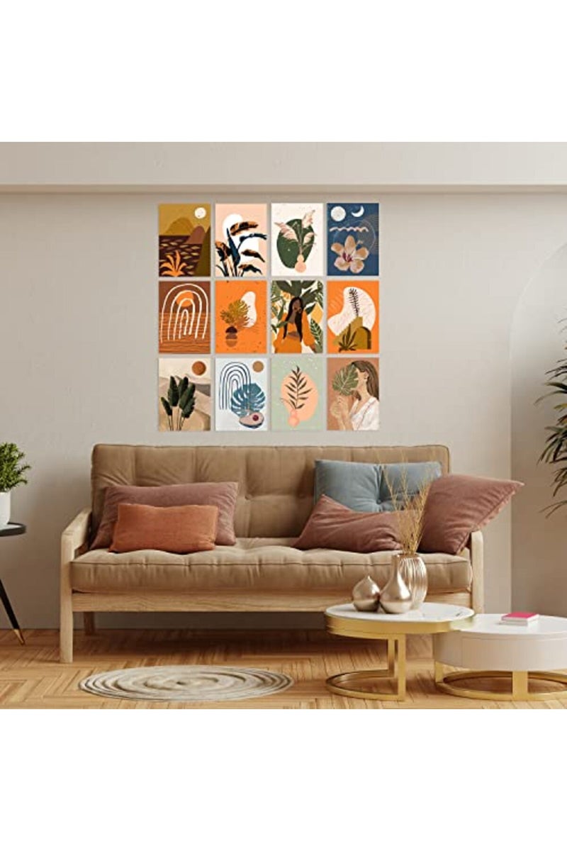 Paper Plane Design تصميم طائرة ورقية ملصقات بوهيمية جمالية لتزيين الغرفة مجموعة من 12، حجم A4 (29 × 21 سم) - Image 2