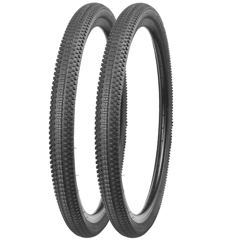 WEEROCK 27.5 Inch MTB Bike Tires 2 Pack Tires Folding Bead Replacement Tyre 27.5 x 1.95 for 27.5 Inch Bicycles MTB Mountain Bicycle, Black - Image 1