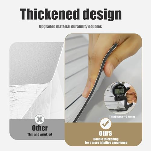 Chejiaye Wood Grain Peel and Stick 3D Wall Panel -15.75"x118"Soundproof Self-Adhesive Wall Sticker, Removable Thick PVC Slat Contact Paper for Kitchen Bedroom,Ceiling Wall Decoration (Light Grey) - Image 5