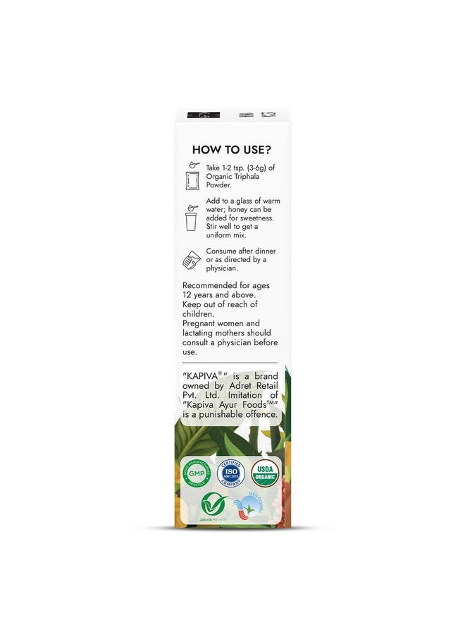 Kapiva مسحوق تريفالا العضوي من كابيفا 100 جرام (عبوة من 2) | يساعد في تخفيف الإمساك | يعزز صحة الأمعاء | دعم هضمي بالأيورفيدا | مسحوق تريفالا - Image 2