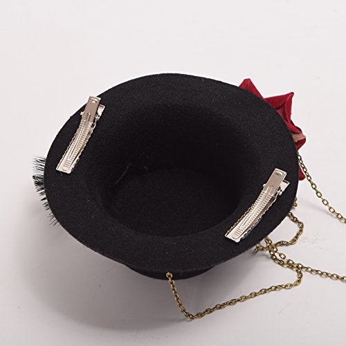 GRACEART Steampunk Accessories Mini Top Hat for Women Headwear (A) - Image 4