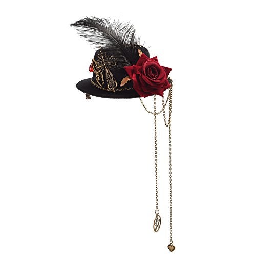 GRACEART Steampunk Accessories Mini Top Hat for Women Headwear (A) - Image 1