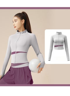 Generic Female Color Blocked High Neck Slimming And Elongated Yoga Suit  - Image 1