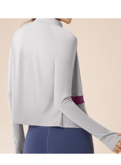 Generic Female Color Blocked High Neck Slimming And Elongated Yoga Suit  - Image 2
