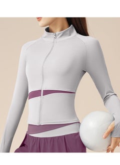 Generic Female Color Blocked High Neck Slimming And Elongated Yoga Suit  - Image 3