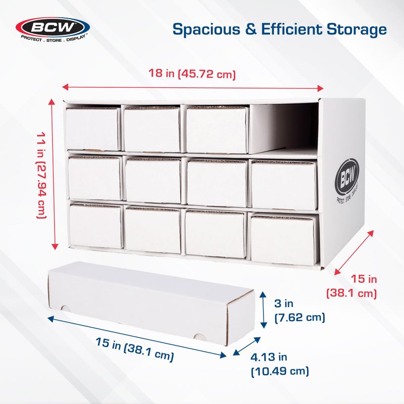 BCW Card House Storage Unit with 12 x 800ct Boxes | Holds Up to 9600 Cards | Organizer for Sports Cards, PokÃ©mon, Magic: The Gathering & More - Image 3