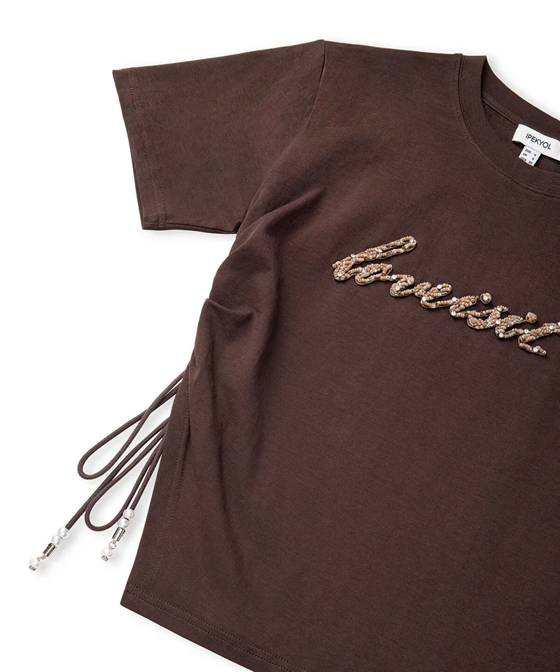 Ipekyol  Embellished Slogan T-Shirt for Women | Best Price UAE