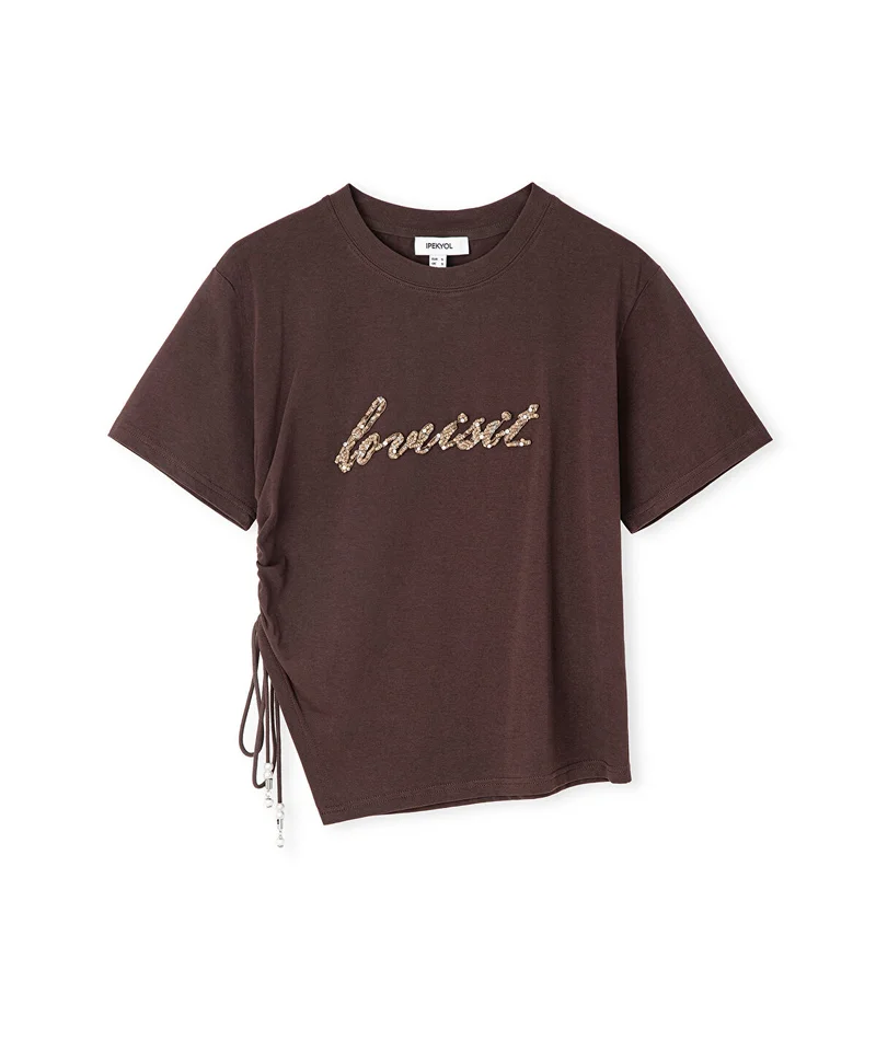 Ipekyol  Embellished Slogan T-Shirt for Women | Best Price UAE