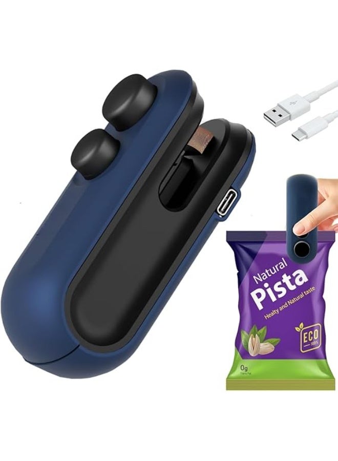 Portable Mini Sealing Machine, Multi-color Handheld Packet Sealer for Food, Snacks, Chips, Fresh Storage, Plastic Bags Sealing Machine, Type C Charging Vacuum Sealers - Image 1