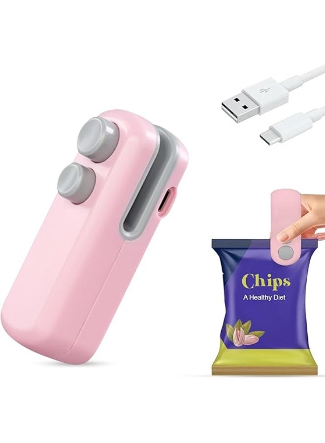 Portable Mini Sealing Machine, Multi-color Handheld Packet Sealer for Food, Snacks, Chips, Fresh Storage, Plastic Bags Sealing Machine, Type C Charging Vacuum Sealers - Image 3