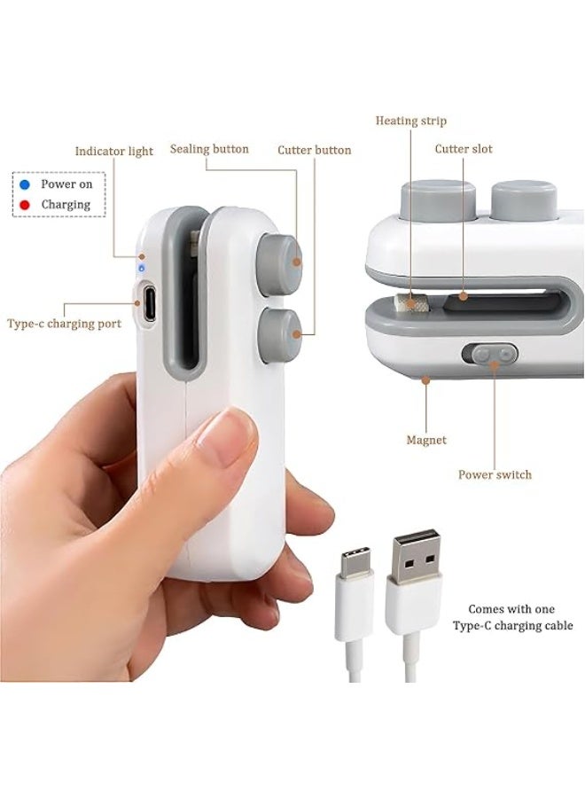 Portable Mini Sealing Machine, Multi-color Handheld Packet Sealer for Food, Snacks, Chips, Fresh Storage, Plastic Bags Sealing Machine, Type C Charging Vacuum Sealers - Image 5