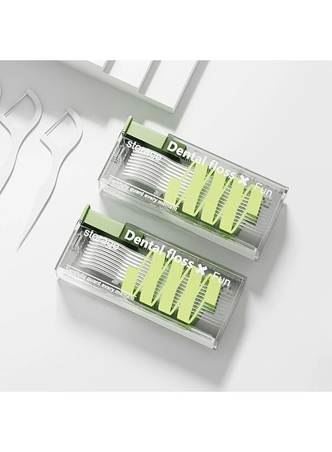 مُوزع خيط الأسنان البرتقالي الآلي مع 10 أعواد أسنان، بتصميم قابل للنقل يظهر تلقائياً - Image 5