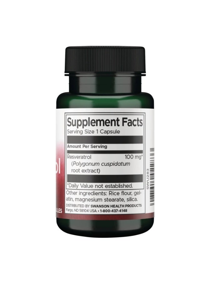 Swanson, Resveratrol 100 mg 30 Capsules - Image 2