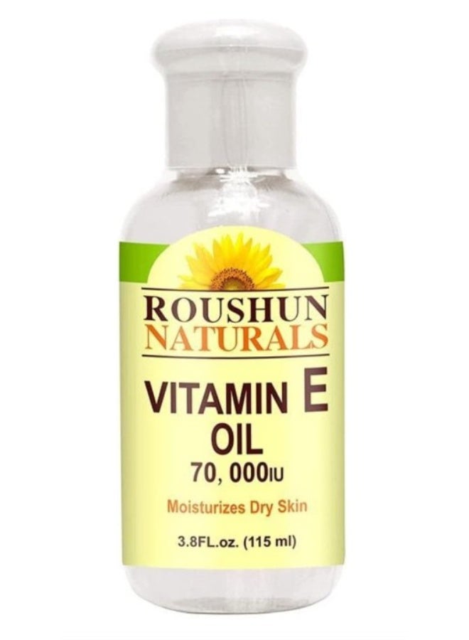 Roushun Naturals Vitamin E 70000 IU Skin Massage Oil 115ml | Deep Moisturizing Oil for Soft, Smooth & Radiant Skin - Image 1