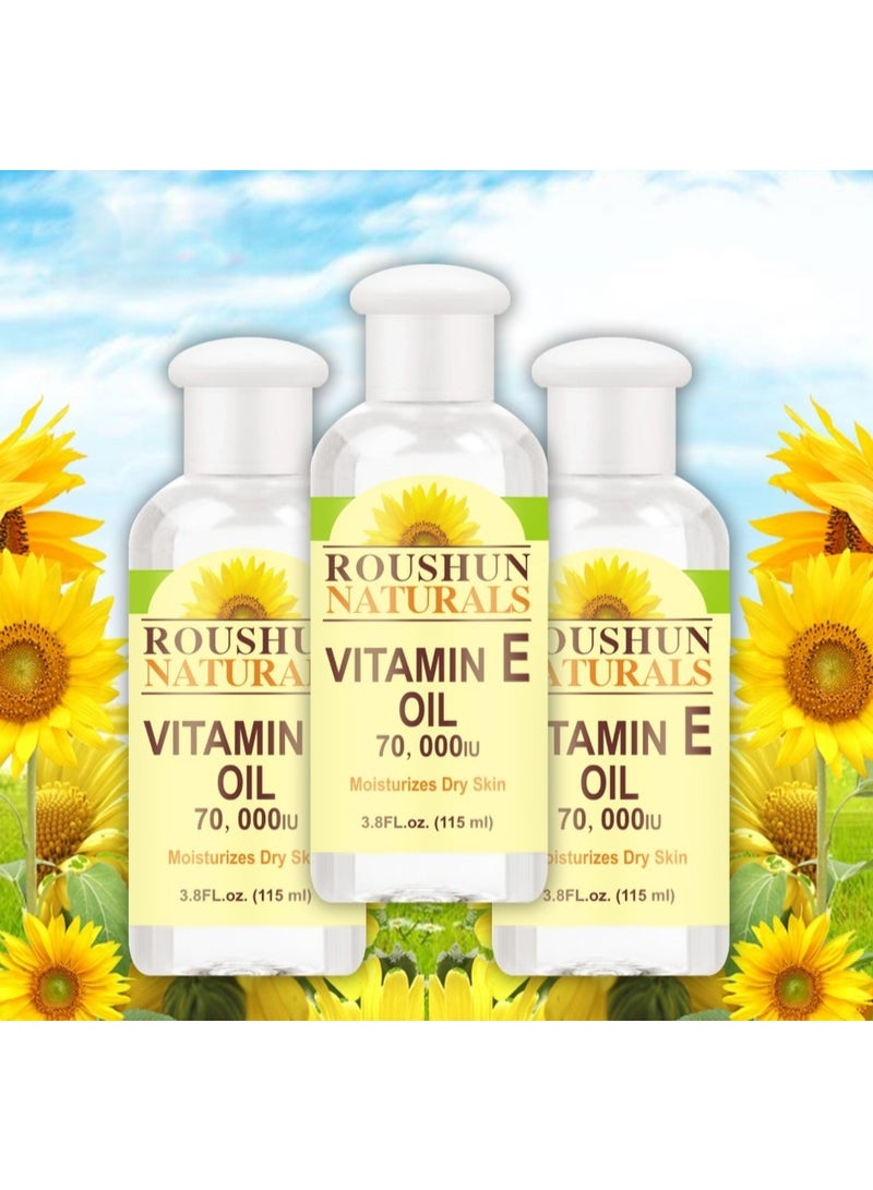 Roushun Naturals Vitamin E 70000 IU Skin Massage Oil 115ml | Deep Moisturizing Oil for Soft, Smooth & Radiant Skin - Image 5