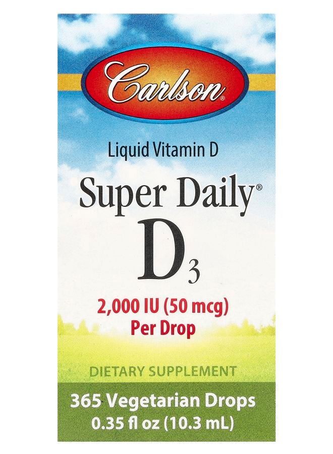 Liquid Vitamin D Super Daily® D3 50 mcg (2000 IU) 0.35 fl oz (10.3 ml)