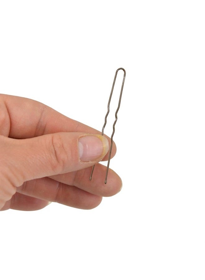 YTBYT 50 Pcs Hair Nets Invisible Elastic Mesh with 40 Pcs U Shaped Hair Pins for Women Hair Buns (Dark Brown) - Image 3