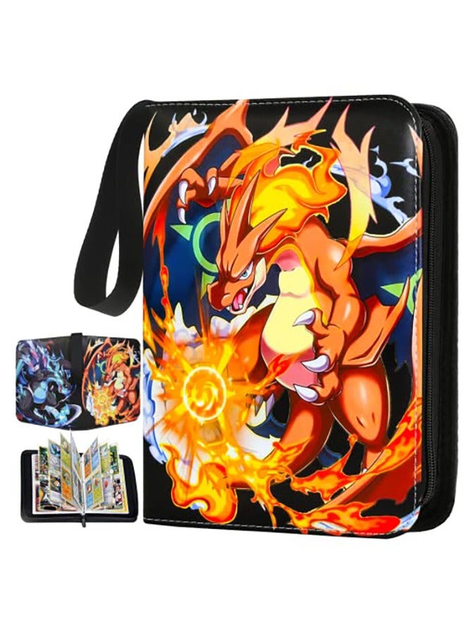 Card Binder for Pokemon Cards Holder 4-Pocket, Trading Binders for Card Games Collection Case Book Fits 400 Cards - Image 1