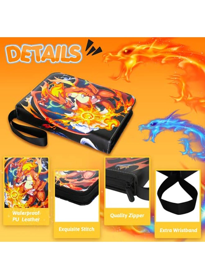 Card Binder for Pokemon Cards Holder 4-Pocket, Trading Binders for Card Games Collection Case Book Fits 400 Cards - Image 4