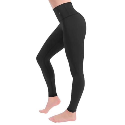 CompressionZ Compression Leggings for Women Waisted Performance Tummy Control Gym, Pilates, Travel, Yoga, Workout Pants Super High Waist Black Large - Image 1