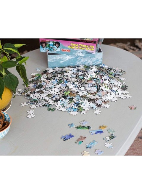 Bob Ross 1000-Piece Jigsaw Puzzle – Fun Family Activity With Beautiful Nature Art, 28 X 20 Inches