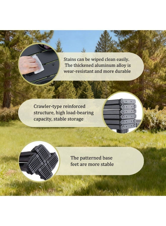 lightweight Outdoor Camping Folding Table - Black - Image 5