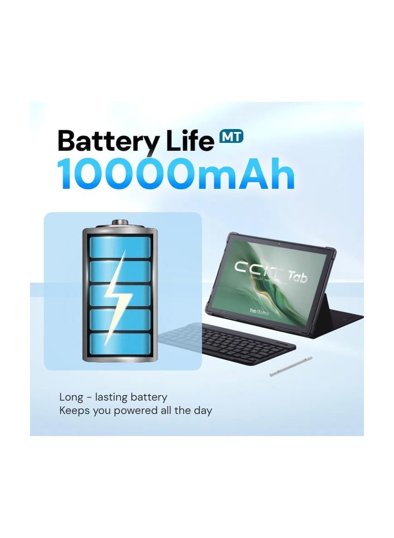 CCIT Tab 13 Pro 10.1-Inch Android Tablet | 8GB RAM 256GB ROM | Octa-Core | Dual SIM 4G LTE + Wi-Fi | 8000mAh Battery | With Wireless Keyboard & Mouse – Blue - Image 4