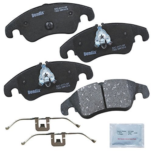 Bendix Priority1 CFC1322 Ceramic Front Brake Pads for Audi A4 allroad 2015-2013, A5 2009-2008, A5 2016-2015, A6 2015-2012, A6 Quattro 2015-2013, A7 Quattro 2015-2014, Q5 2016-2009 - Image 1