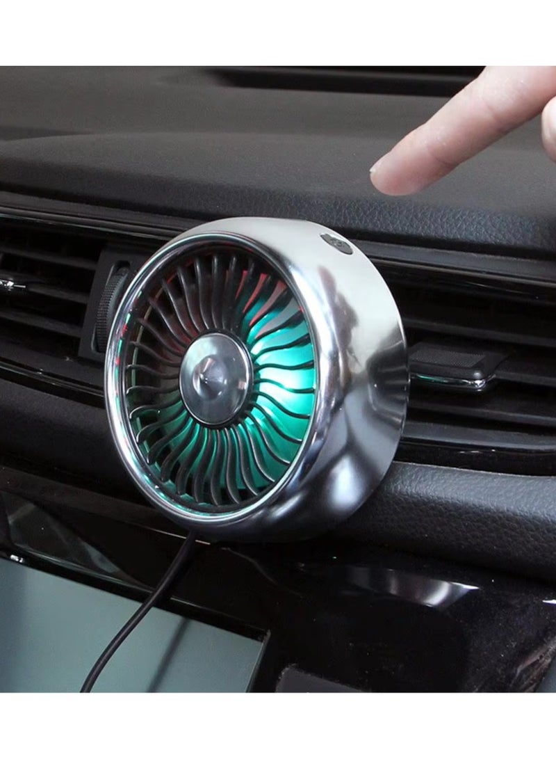 Car Fans Multi-function Mini USB Car Fan Cooler 360 Degree Rotating Cooling Fan Electric Car Circulator 3 Speed Cooler  - Image 2