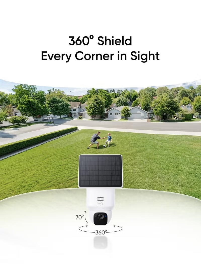 eufy Security SoloCam E30, Security Cameras Wireless Outdoor, Solar Camera Outdoor Wireless, 360° Pan, AI Tracking, 2K Clarity - Image 2