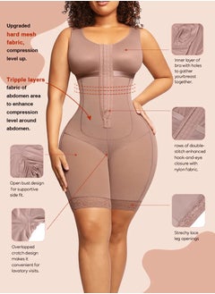 CURVCRAFT Extreme Tummy Control Shapewear Bodysuit for Women - Full Body Slimmer with Butt Lifter, Thigh & Tummy Compression, Underbust Support, Seamless Sculpting for Silhouette Smoothing (Beige)  - Image 2
