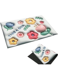 Wishbone Wishbone 3D Bathroom MAT Visual Anti-Slip Absorbent Mat Quick Drying Non-Slip Bath Mat Anti Skid Water Soaking Floor Mat Soft Door Mat (Multicolor)  - Image 4