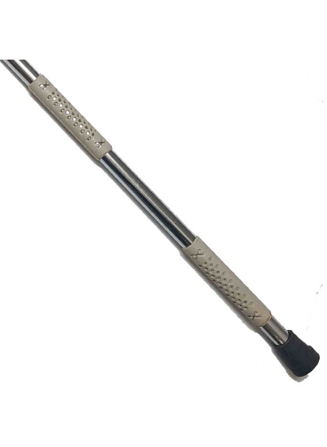 Men's Metal Body Crutch with Plastic Handle, Metallic - Image 3