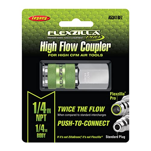Flexzilla Pro High Flow Coupler, 1/4" Body, 1/4" FNPT - A53416FZ - Image 2