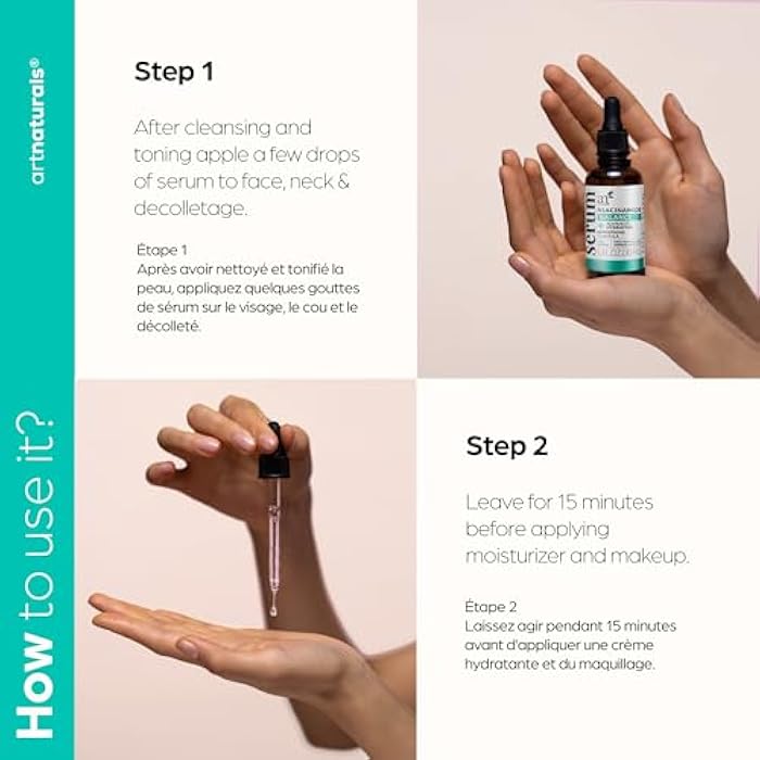 ArtNaturals Hyaluronic Acid Serum - Anti- Aging Facial Serum, Natural Moisturizer w/Vitamin C Serum & Vitamin E - for Skin Care - Reduce Wrinkles & Dark Spots (1 Fl Oz (Pack of 1)) - Image 5