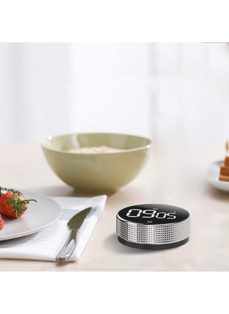 Cloyster - Cloyster Kitchen Timer Large LED Magnetic Digital Countdown Countup Timer Visual Timer Simple for Children Seniors Teachers and for The Classroom Homework Cooking Fitness Baking Learning Silver - Image 1